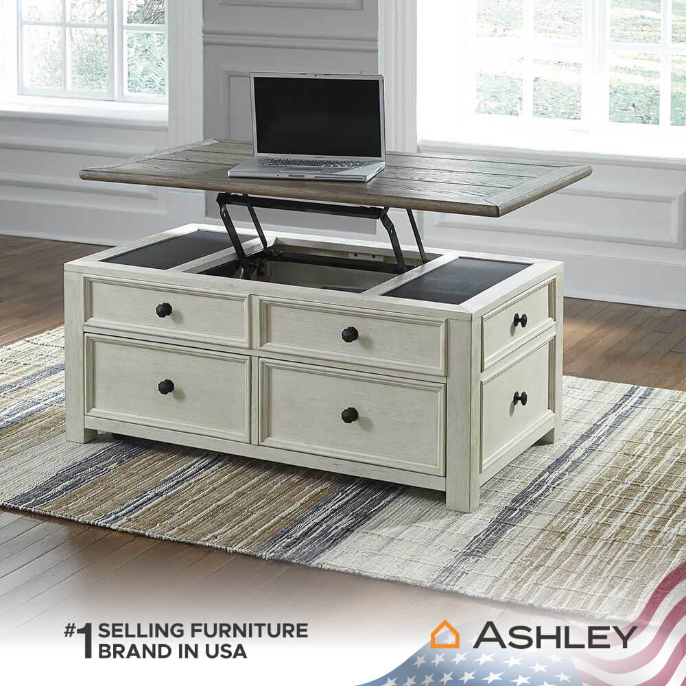 โต๊ะกลาง พร้อมลิฟท์ท็อป ASHLEY FURNITURE HOMESTORE รุ่น BOLANBURG/122 สีขาววินเทจ_6