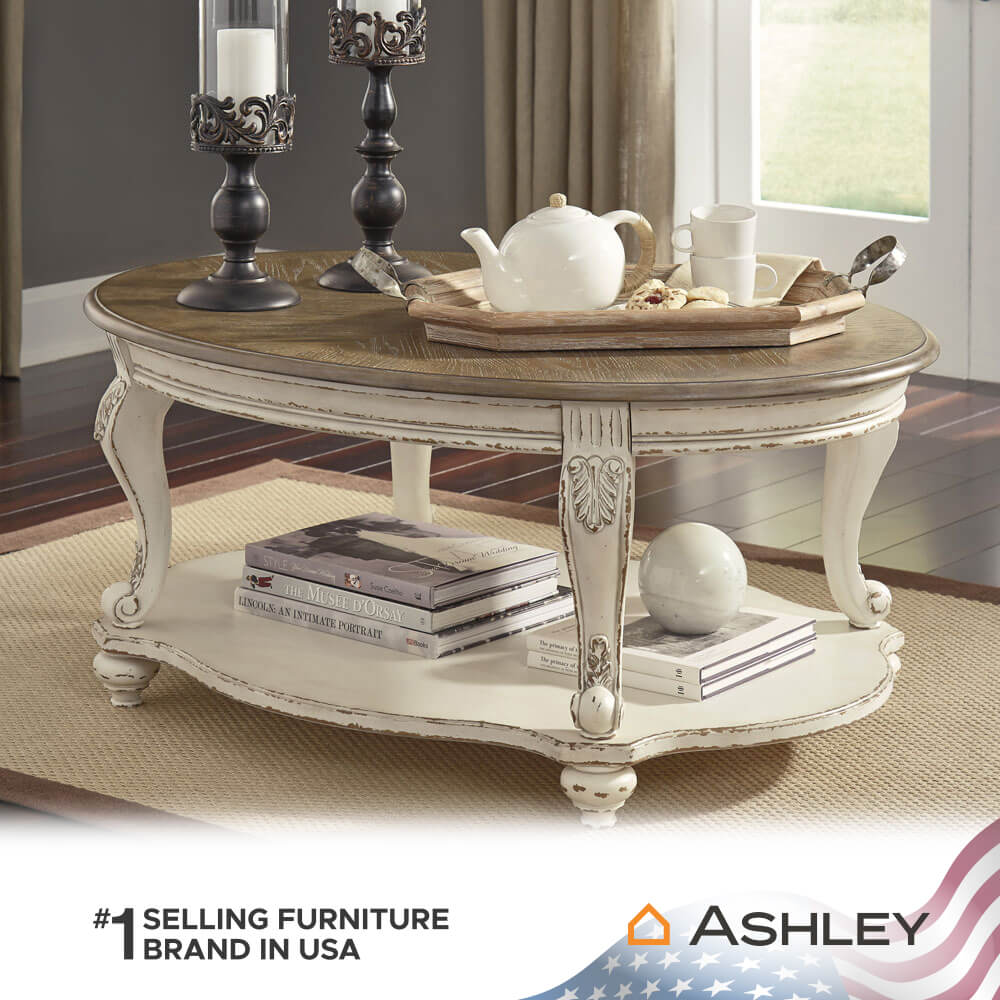 โต๊ะกลาง ASHLEY FURNITURE HOMESTORE รุ่น REALYN/122 สีขาววินเทจ_7