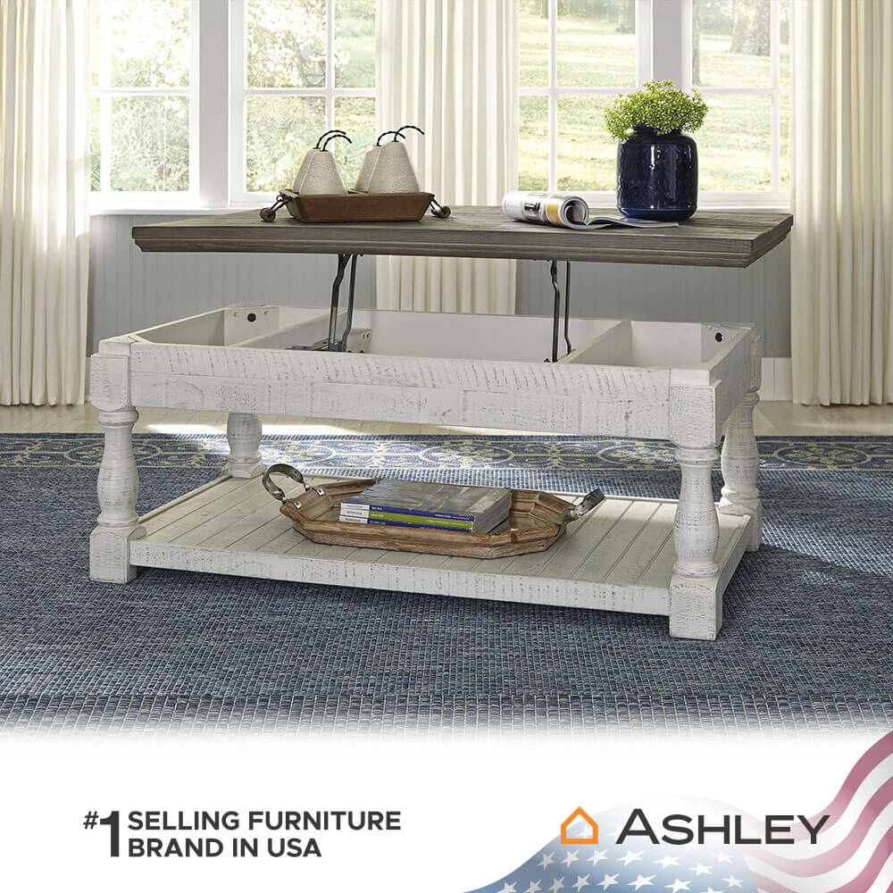 โต๊ะกลาง พร้อมลิฟท์ท็อป ASHLEY FURNITURE HOMESTORE รุ่น HAVALANCE/121 สีขาววินเทจ_8