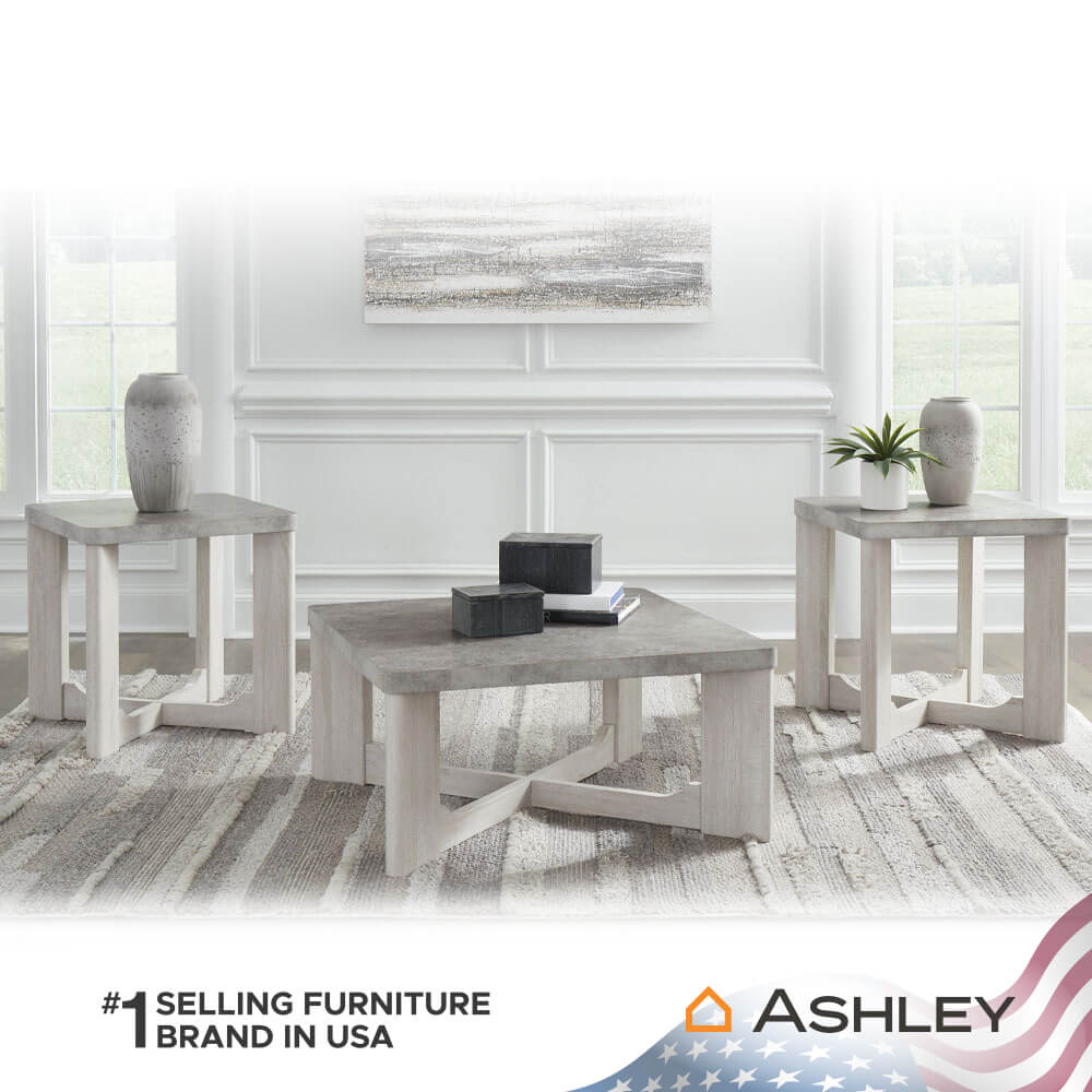 ชุดโต๊ะข้าง ASHLEY FURNITURE HOMESTORE รุ่น GARNILLY/3 สีเทา_6