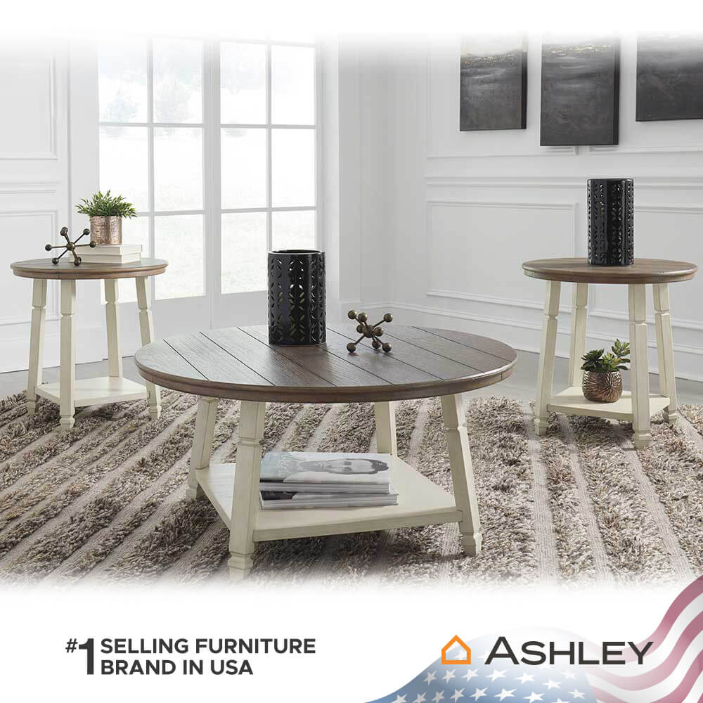 โต๊ะข้าง, ชุดโต๊ะข้าง, เซ็ตโต๊ะข้าง ASHLEY FURNITURE HOMESTORE รุ่น BOLANBROOK/3 สีขาว_3