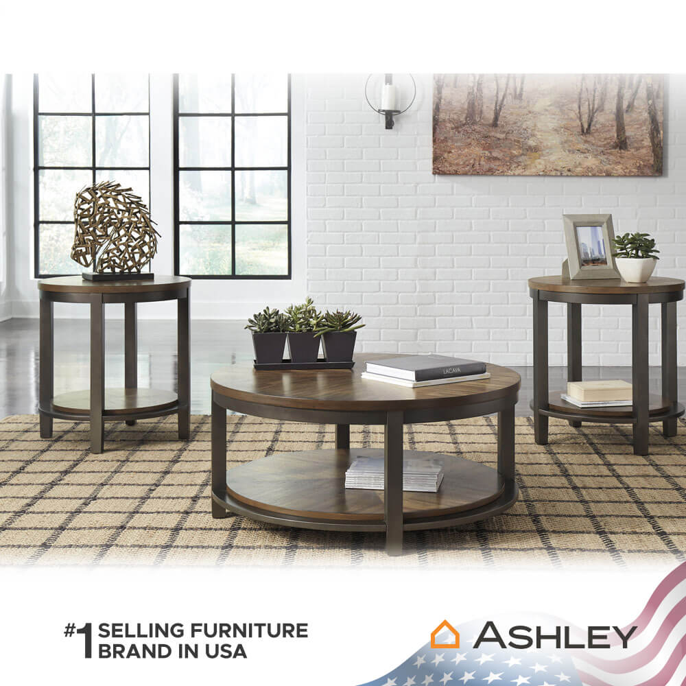 ชุดโต๊ะข้าง ASHLEY FURNITURE HOMESTORE รุ่น ROYBECK/3 สีไม้ธรรมชาติ_4