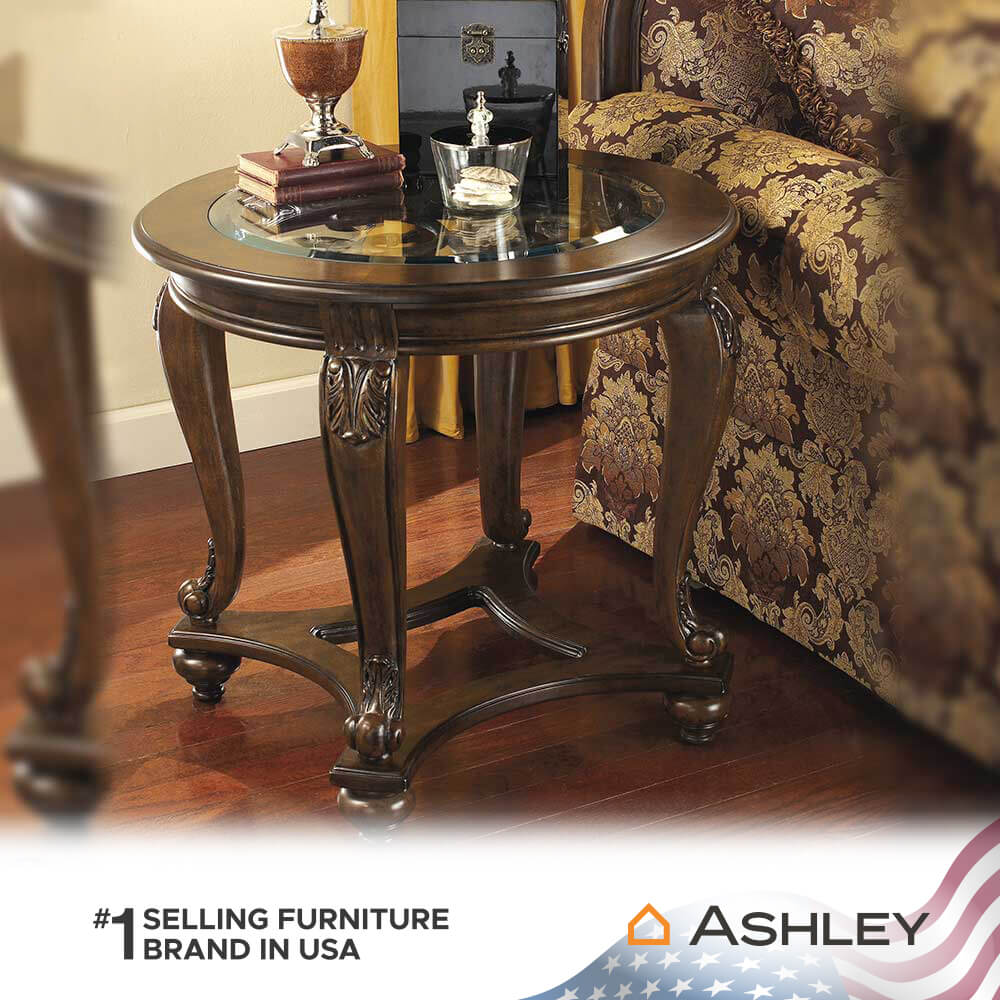 โต๊ะข้าง ASHLEY FURNITURE HOMESTORE รุ่น NORCASTLE/71 สีน้ำตาลเข้ม_4