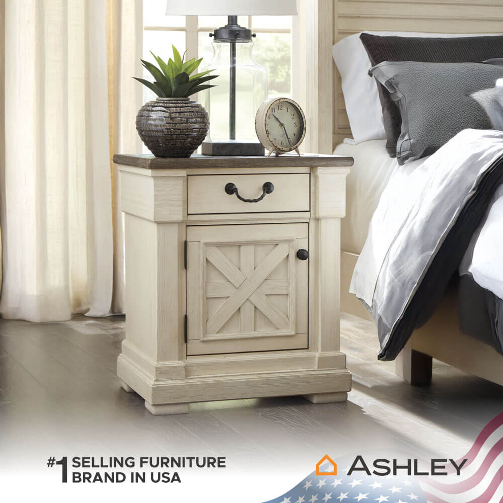 ตู้ข้างเตียง ASHLEY FURNITURE HOMESTORE รุ่น BOLANBURG สีขาววินเทจ_5