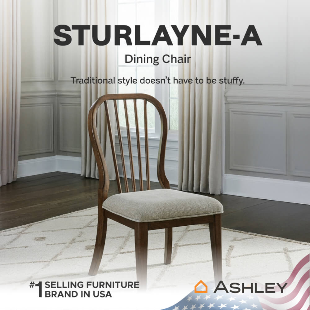เก้าอี้ทานข้าว ASHLEY FURNITURE HOMESTORE รุ่น STURLAYNE-A สีน้ำตาล