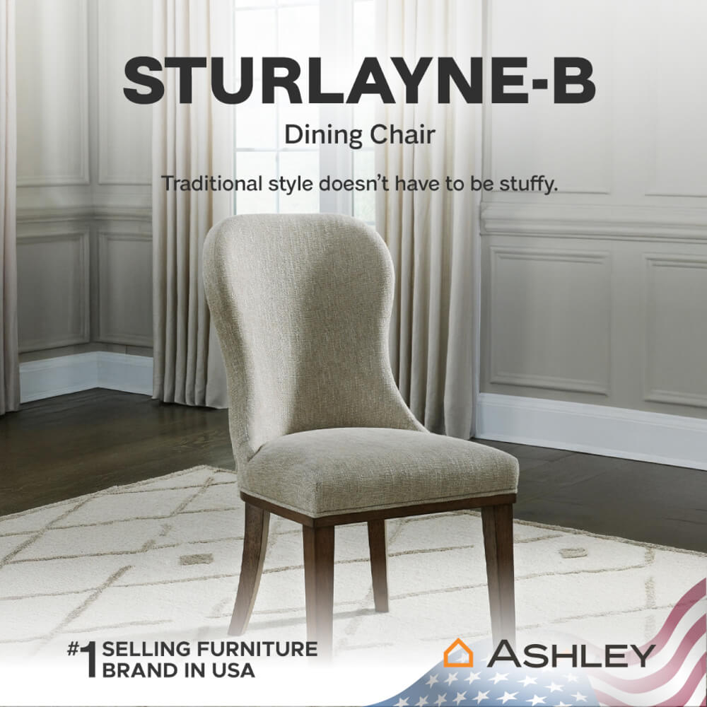 เก้าอี้ทานข้าว ASHLEY FURNITURE HOMESTORE รุ่น STURLAYNE-B สีน้ำตาล_8