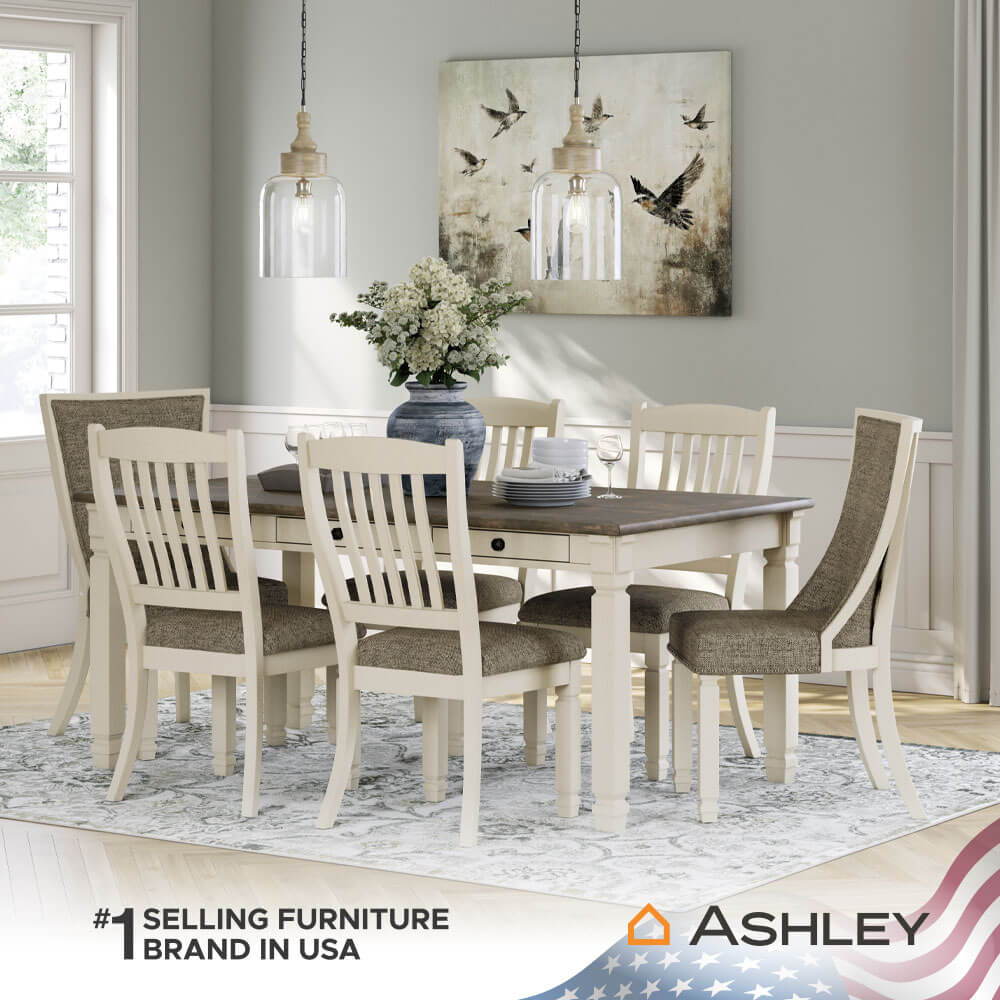 เก้าอี้ทานข้าว ASHLEY FURNITURE HOMESTORE รุ่น BOLANBURG-B สีขาววินเทจ