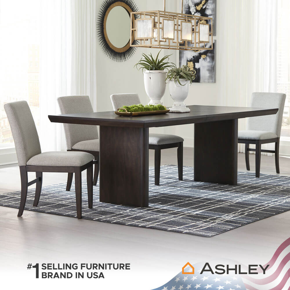 เก้าอี้ทานข้าว ASHLEY FURNITURE HOMESTORE รุ่น BRUXWORTH สีเทาอ่อน_7