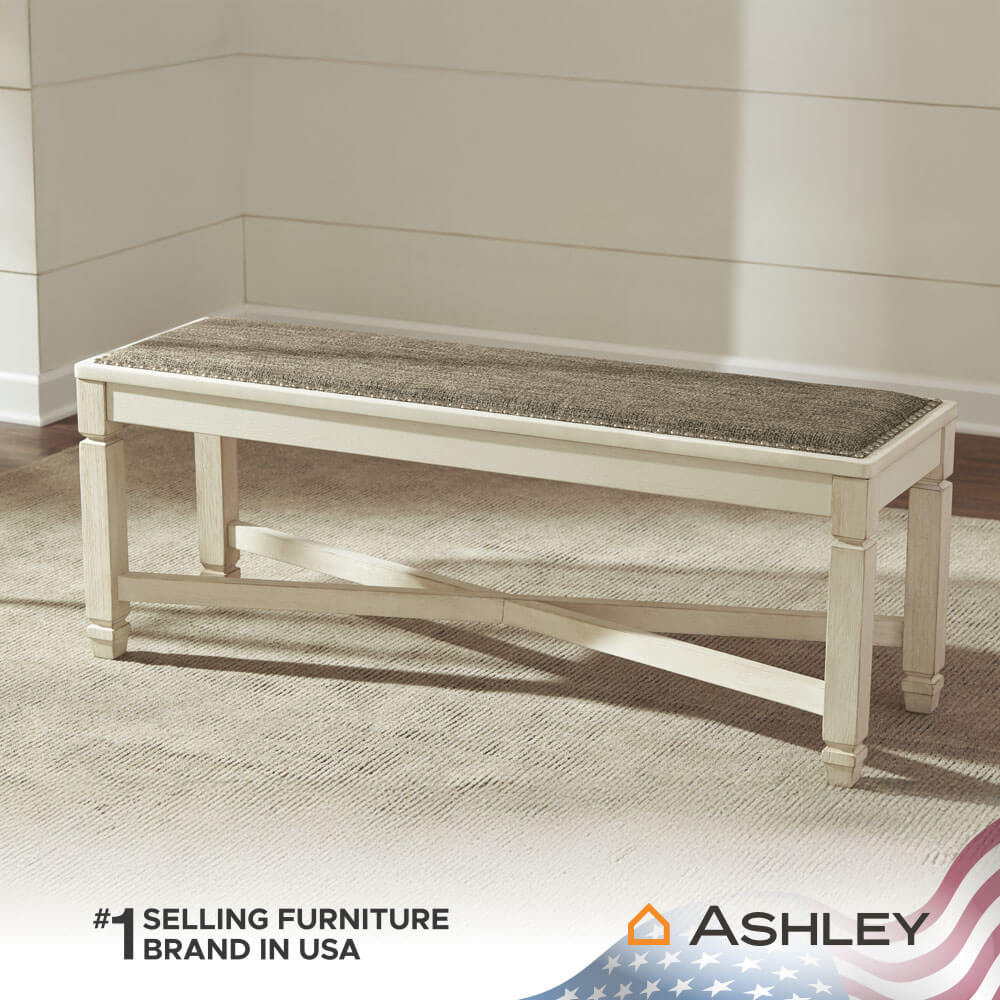 ม้านั่ง ASHLEY FURNITURE HOMESTORE รุ่น BOLANBURG/127 สีขาววินเทจ_4