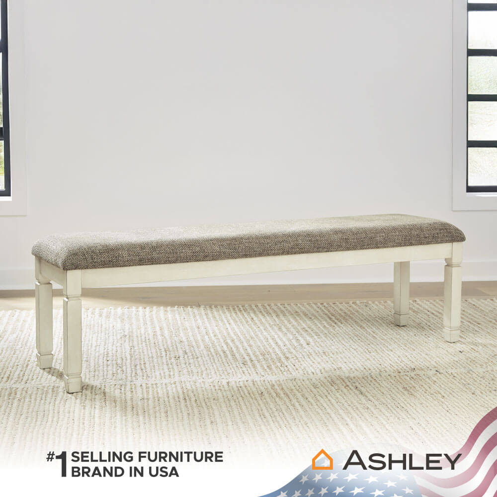 ม้านั่ง ASHLEY FURNITURE HOMESTORE รุ่น BOLANBURG/165 สีขาววินเทจ_6