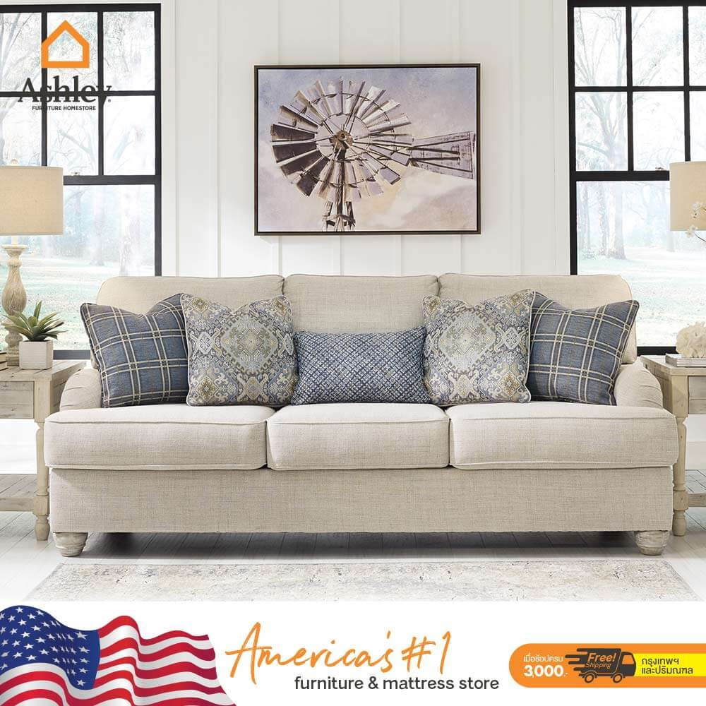 โซฟา 3 ที่นั่ง ASHLEY FURNITURE HOMESTORE รุ่น TRAEMORE/3 สีเบจ
