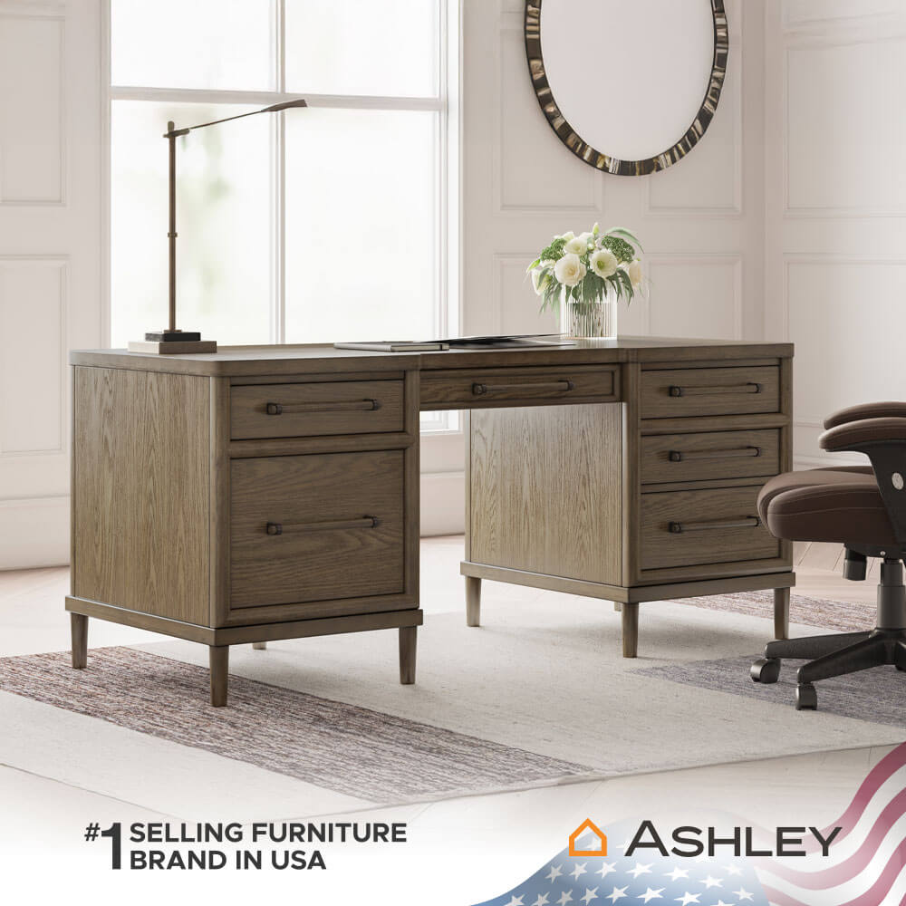 โต๊ะทำงาน ASHLEY FURNITURE HOMESTORE รุ่น ROANHOWE/171 สีน้ำตาล