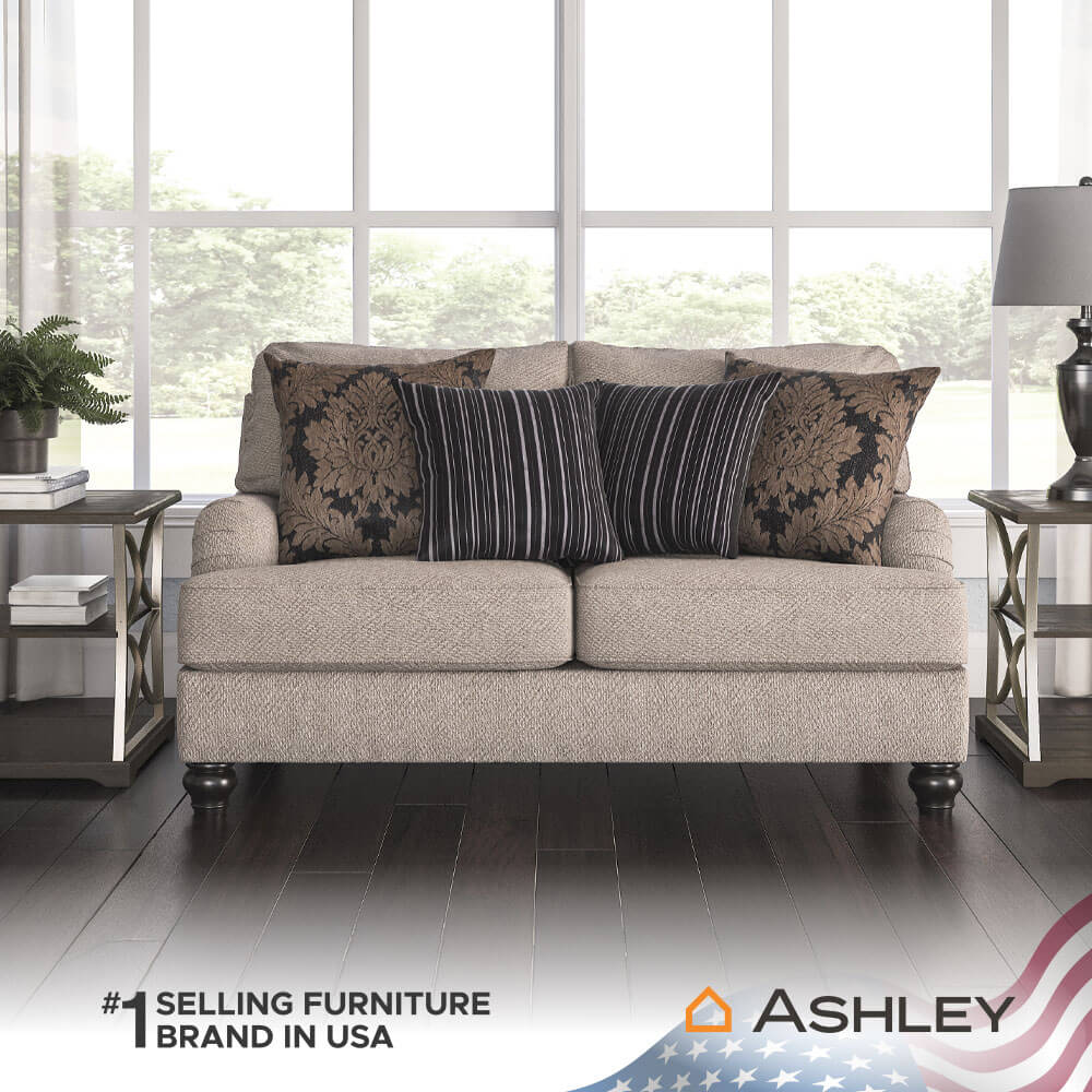 โซฟา 2 ที่นั่ง ASHLEY FURNITURE HOMESTORE รุ่น FERMOY/2 สีน้ำตาลอ่อน