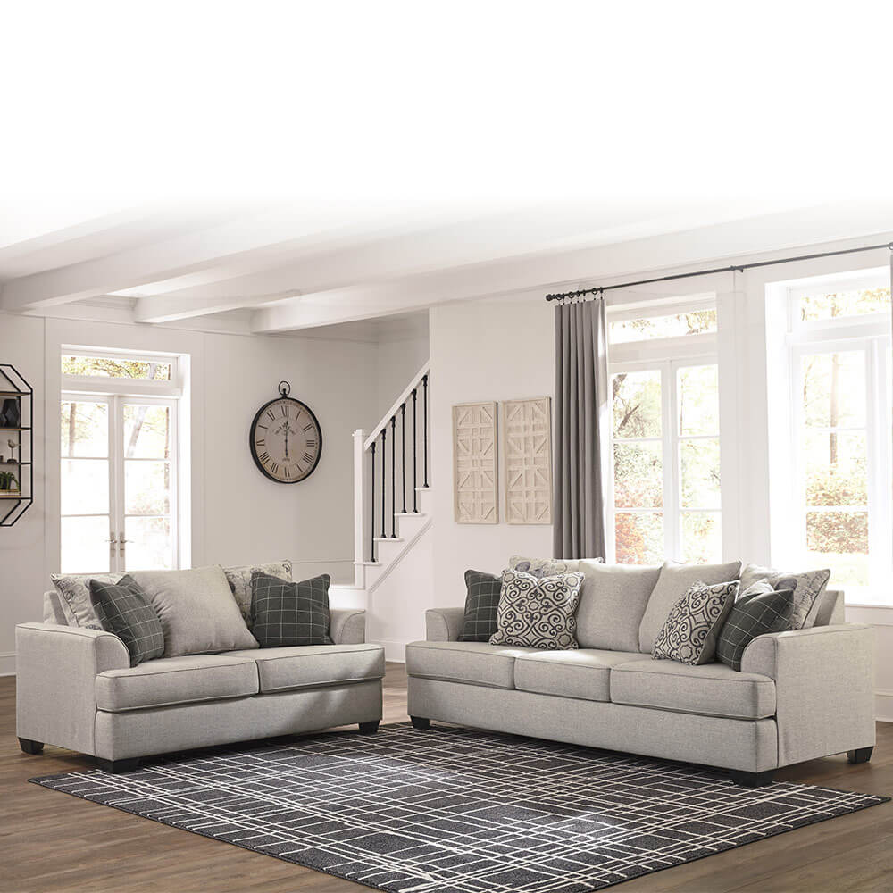 โซฟา 2 ที่นั่ง ASHLEY FURNITURE HOMESTORE รุ่น VELLETRI/2 สีเทาอ่อน