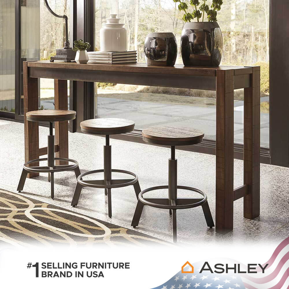 เก้าอี้บาร์ปรับระดับได้ ASHLEY FURNITURE HOMESTORE รุ่น TORJIN สีดำ