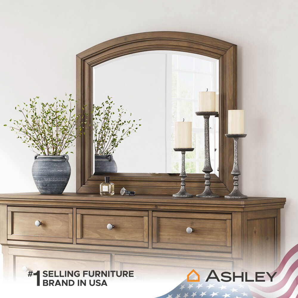 กระจกตั้งโต๊ะ ASHLEY FURNITURE HOMESTORE รุ่น VANDENMORE/107X93 สีน้ำตาล