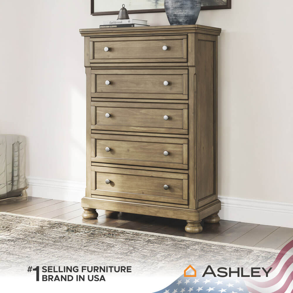 ตู้ลิ้นชัก 5 ลิ้นชัก ASHLEY FURNITURE HOMESTORE รุ่น VANDENMORE/100 สีน้ำตาล