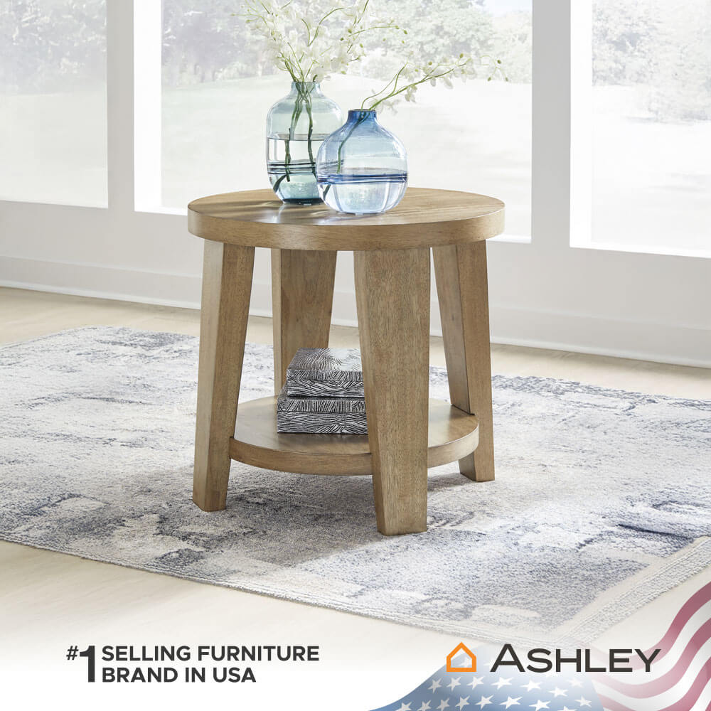 โต๊ะข้าง ASHLEY FURNITURE HOMESTORE รุ่น KRISTILAND/66 สีน้ำตาลอ่อน