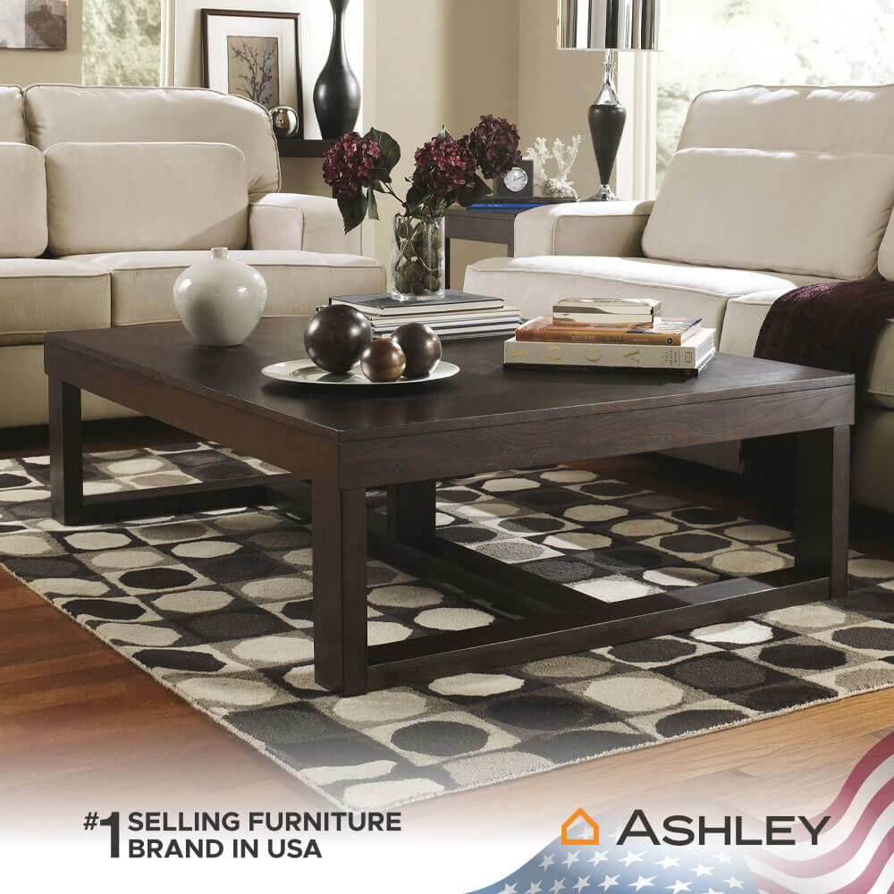 โต๊ะกลาง ASHLEY FURNITURE HOMESTORE รุ่น WATSON/142 สีน้ำตาลเข้ม
