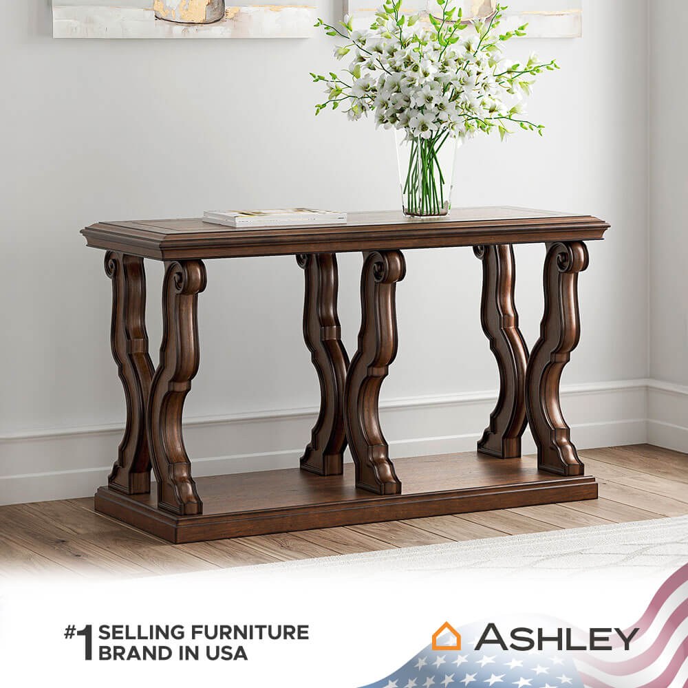 โต๊ะคอนโซล ASHLEY FURNITURE HOMESTORE รุ่น MAYLEE/130 สีน้ำตาลเข้ม