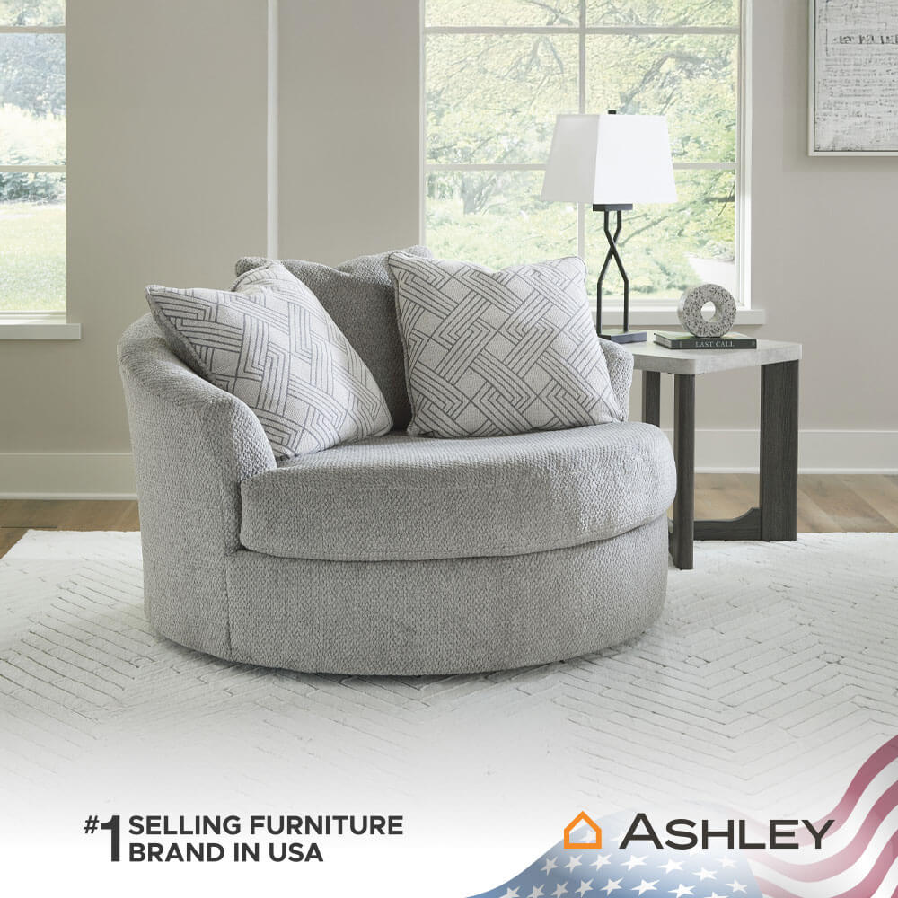 โซฟาหมุนได้ 1 ที่นั่ง ASHLEY FURNITURE HOMESTORE รุ่น CASSELBURY/1 สีเทา