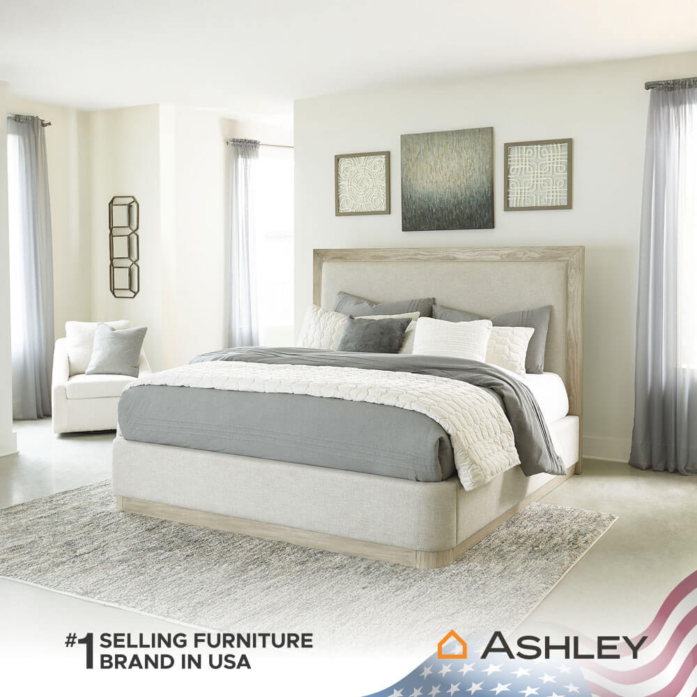 เตียงนอนขนาด 6 ฟุต ASHLEY FURNITURE HOMESTORE รุ่น HENNINGTON/180 สีไม้ธรรมชาติ