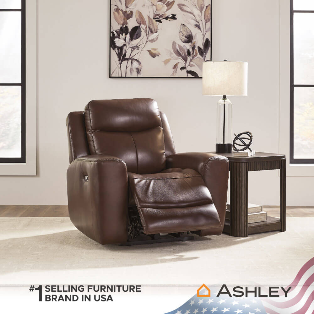 โซฟาปรับเอนนอนไฟฟ้า 1 ที่นั่ง ASHLEY FURNITURE HOMESTORE  รุ่น MOMENTUM MOVES/1RM สีน้ำตาลเข้ม