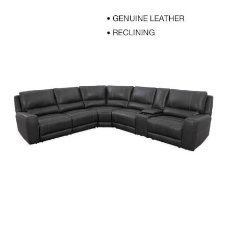 โซฟาปรับเอนนอนเข้ามุมด้านขวา/ไฟฟ้า CHIC REPUBLIC รุ่น HACKETT/RRRM-R สีเทาเข้ม_0