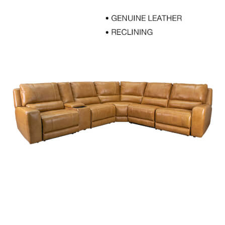 โซฟาปรับเอนนอนเข้ามุมด้านขวา/ไฟฟ้า CHIC REPUBLIC รุ่น HACKETT/RRRM-R สีน้ำตาล_0