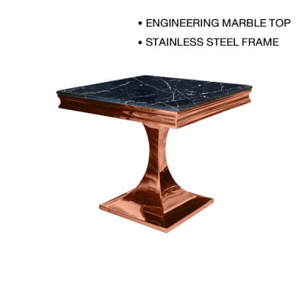 โต๊ะข้าง CHIC REPUBLIC รุ่น HERNANDEZ-RG/60 MARBLE สีดำ_0