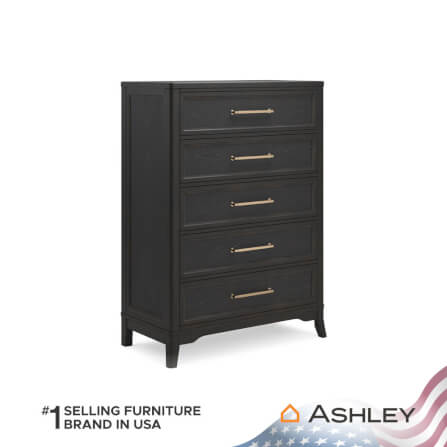 ตู้ลิ้นชัก 5 ลิ้นชัก ASHLEY FURNITURE HOMESTORE รุ่น WELLTERN/101 สีดำ_0