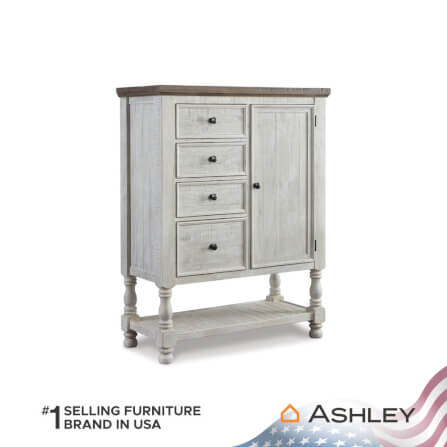 ตู้เตี้ยบานผสม ASHLEY FURNITURE HOMESTORE รุ่น HAVALANCE/113 สีขาววินเทจ_0