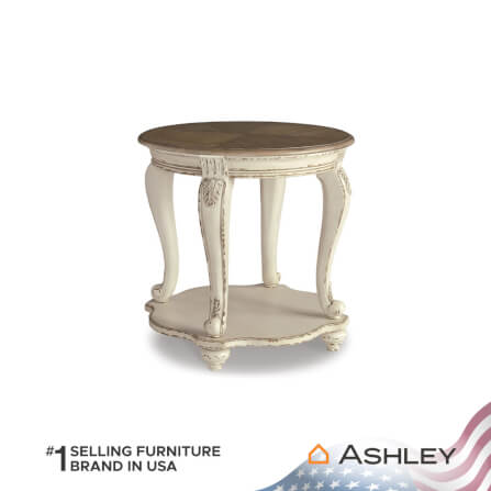 โต๊ะข้าง ASHLEY FURNITURE HOMESTORE รุ่น REALYN/66 สีขาววินเทจ_0