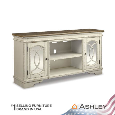 ตู้วางทีวี ASHLEY FURNITURE HOMESTORE รุ่น REALYN/187 สีขาววินเทจ_0