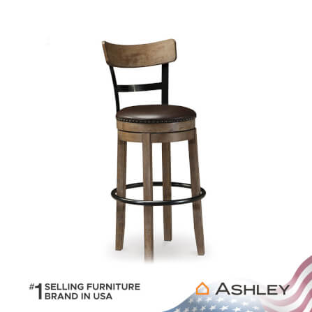เก้าอี้บาร์หมุนได้ ASHLEY FURNITURE HOMESTORE รุ่น PINNADEL สีน้ำตาล_0