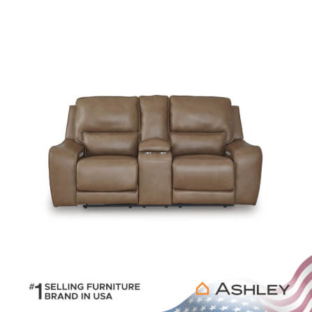 โซฟาปรับเอนนอนไฟฟ้า 2 ที่นั่งพร้อมคอนโซล ASHLEY FURNITURE HOMESTORE รุ่น SILVERBROOKE/2RRM สีน้ำตาล_0