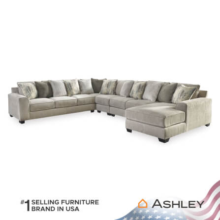 โซฟาตัว L ด้านขวา ASHLEY FURNITURE HOMESTORE รุ่น ARDSLEY/R สีน้ำตาลอ่อน_0