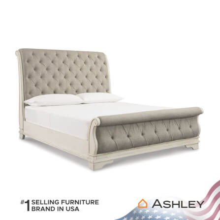 เตียงนอนขนาด 6 ฟุต ASHLEY FURNITURE HOMESTORE รุ่น REALYN/180 สีขาววินเทจ_0