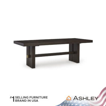 โต๊ะอาหาร ปรับขนาดได้ ASHLEY FURNITURE HOMESTORE รุ่น BURKHAUS/182-228 สีน้ำตาลเข้ม_0
