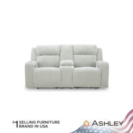 โซฟาปรับเอนไฟฟ้า 2 ที่นั่งพร้อมที่วางแขน ASHLEY FURNITURE HOMESTORE รุ่น TWINBROOKE/2RRM สีเทาอ่อน_0