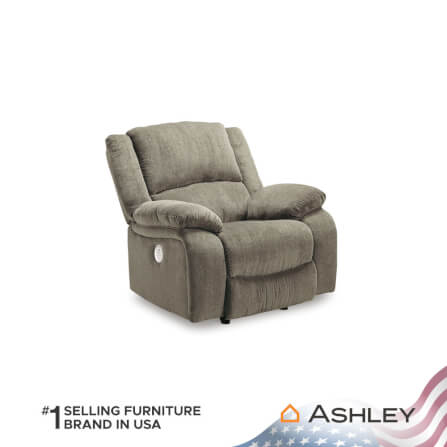 โซฟาปรับเอนนอน ไฟฟ้า 1 ที่นั่ง ASHLEY FURNITURE HOMESTORE รุ่น DRAYCOLL/1RM สีน้ำตาลอ่อน