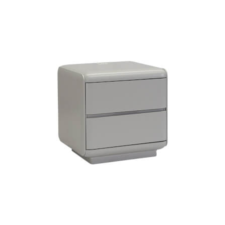 ตู้ข้างเตียงพร้อม USB และไฟส่องสว่าง CHIC REPUBLIC รุ่น TRELLO สีเทาอ่อน_1