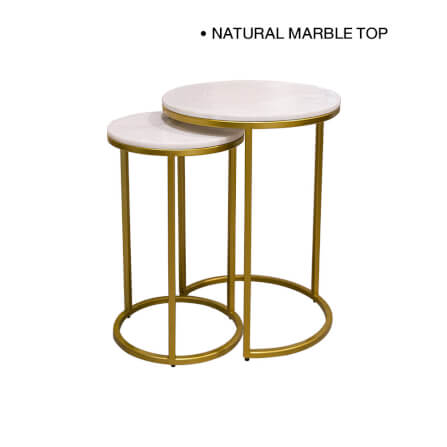 โต๊ะข้าง 2 ชิ้น CHIC REPUBLIC รุ่น KARDOS/2 สีทอง_1