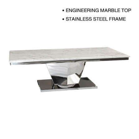 โต๊ะกลาง CHIC REPUBLIC รุ่น JASPER PLUS-CH/130 MARBLE สีขาว_1