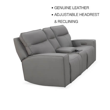 โซฟาปรับเอนนอน 2 ที่นั่ง/ปรับด้วยไฟฟ้า CHIC REPUBLIC รุ่น BERG/2RRM สีเทาอ่อน_1