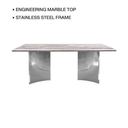 โต๊ะอาหาร CHIC REPUBLIC รุ่น AEOLUS-CH/200 MARBLE สีเทาอ่อน_1