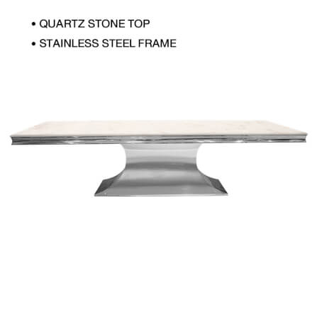 โต๊ะอาหาร CHIC REPUBLIC รุ่น HERNANDEZ-CH/300 MARBLE สีขาว_1