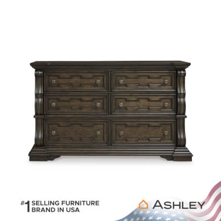 ตู้ลิ้นชัก 6 ลิ้นชัก ASHLEY FURNITURE HOMESTORE รุ่น MAYLEE/181 สีน้ำตาลเข้ม_1