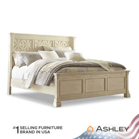 เตียงนอนขนาด 6 ฟุต ASHLEY FURNITURE HOMESTORE รุ่น BOLANBURG/180 สีขาววินเทจ_1