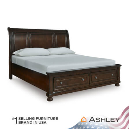 เตียงนอนขนาด 6 ฟุต ASHLEY FURNITURE HOMESTORE รุ่น PORTER/180 สีน้ำตาล_1